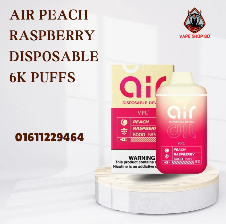 AIR Peach Raspberry Disposable 6000 Puffs AIR Peach Raspberry Disposable 6000 Puffs