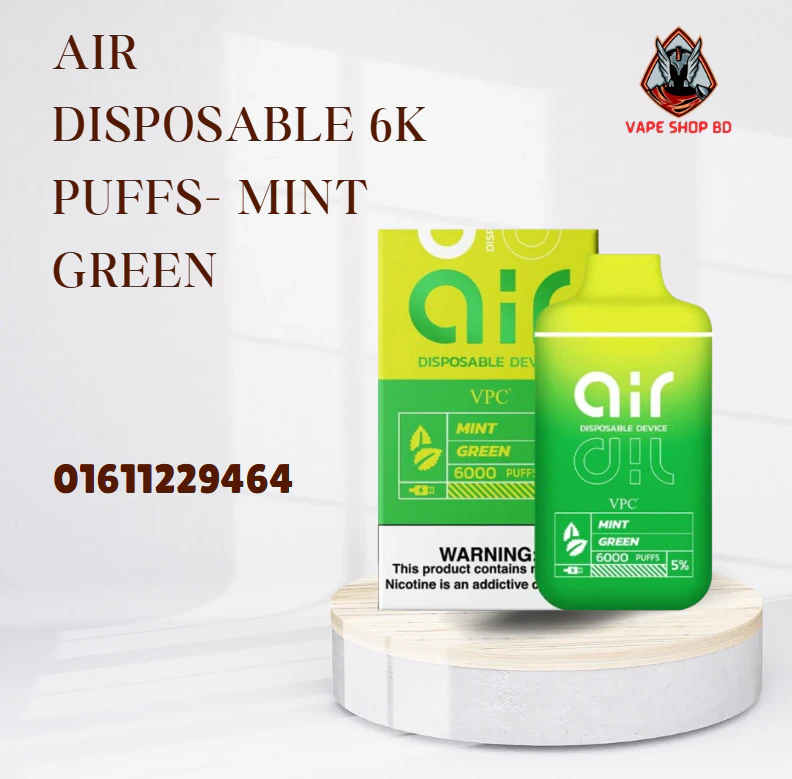 AIR Disposable 6000 Puffs- Mint Green AIR Disposable 6000 Puffs- Mint Green