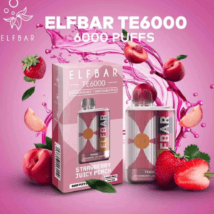 ELF BAR TE6000 DISPOSABLE VAPE – STRAWBERRY JUICE PEACH