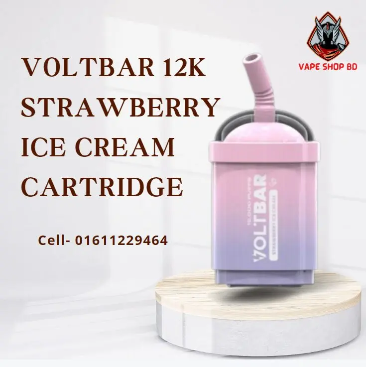 Voltbar 12K Strawberry Ice Cream Cartridge Voltbar 12K Strawberry Ice Cream