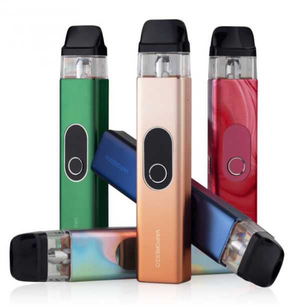 a group of colorful vape devices xros 4