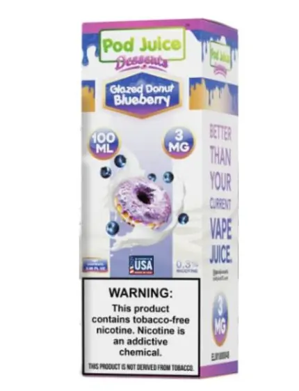 Pod Juice Glazed Donut Blueberry
