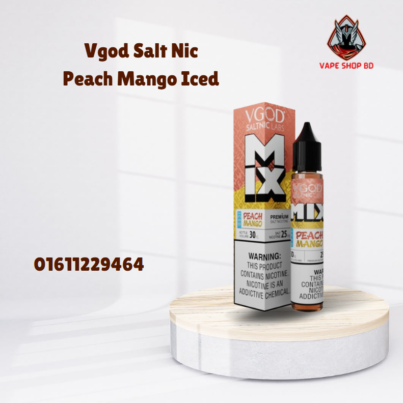 Vgod Salt Nic Peach Mango Iced Vgod Salt Nic Peach Mango Iced