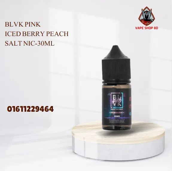 BLVK Pink Iced Berry Peach Salt Nic-30ML BLVK Pink Iced Berry Peach