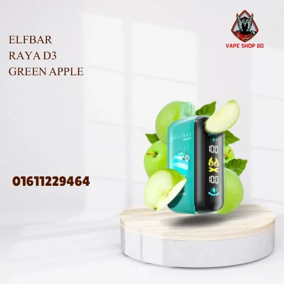ELFBAR RAYA D3 Green Apple- 25000 Puffs-Disposable Vape ELFBAR RAYA D3 Green Apple- 25000 Puffs-Disposable Vape