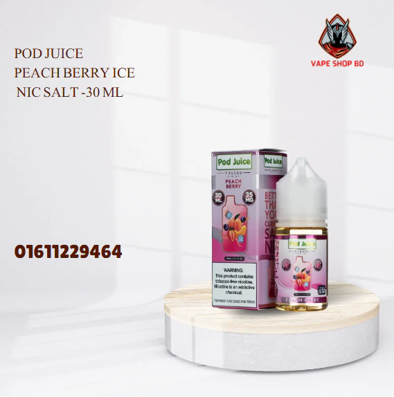 Pod Juice Peach Berry Ice Nic Salt 30 ML Pod Juice Peach Berry Ice Nic Salt 30 ML