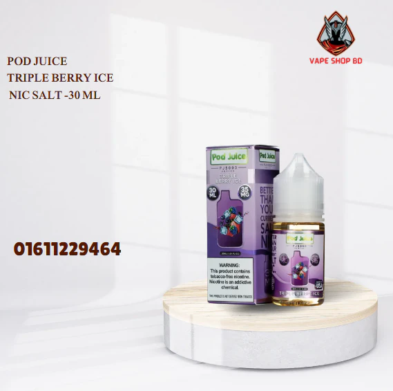 Pod Juice Triple Berry Ice Nic Salt 30 ML Pod Juice Triple Berry Ice Nic Salt 30 ML