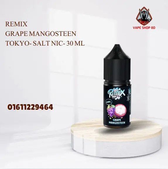 Remix Grape Mangosteen Tokyo- Salt Nic- 30 ML Remix Grape Mangosteen Tokyo- Salt Nic- 30 ML