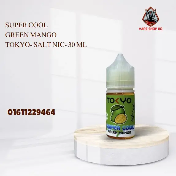 Super Cool Green Mango Tokyo- Salt Nic- 30 ML Super Cool Green Mango Tokyo- Salt Nic- 30 ML