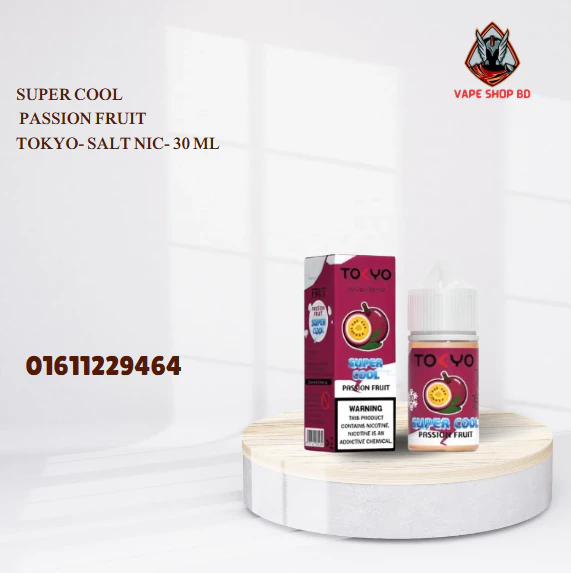 Super Cool Passion Fruit Tokyo- Salt Nic- 30 ML Super Cool Passion Fruit Tokyo- Salt Nic- 30 ML