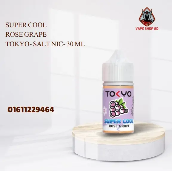 Super Cool Rose Grape Tokyo- Salt Nic- 30 ML Super Cool Rose Grape Tokyo- Salt Nic- 30 ML
