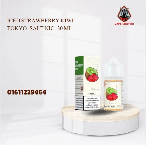 Iced Strawberry Kiwi Tokyo- Salt Nic- 30 ML Iced Strawberry Kiwi Tokyo- Salt Nic- 30 ML