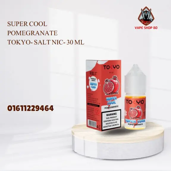 Super Cool Pomegranate Tokyo- Salt Nic- 30 ML Super Cool Pomegranate Tokyo- Salt Nic- 30 ML