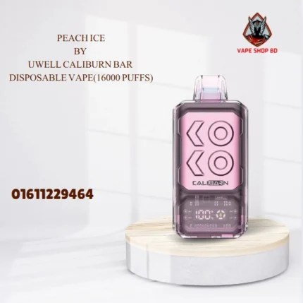 PEACH ICE BY UWELL CALIBURN BAR DISPOSABLE VAPE(16000 PUFFS)