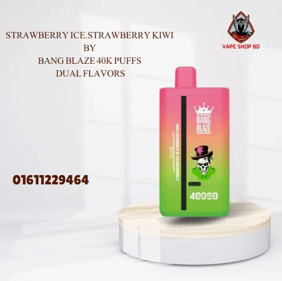 Strawberry Ice.Strawberry Kiwi By Bang Blaze 40k Puffs Dual Flavors Strawberry Ice.Strawberry Kiwi By Bang Blaze 40k Puffs Dual Flavors