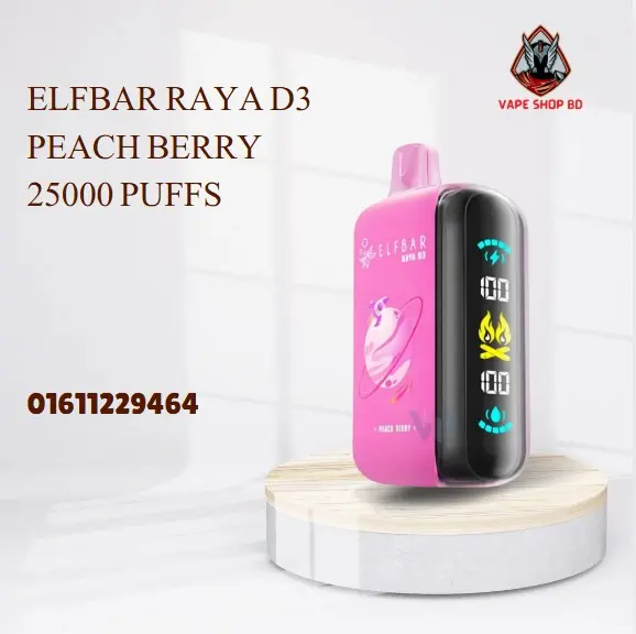 ELFBAR RAYA D3 Peach Berry- 25000 Puffs-Disposable Vape ELFBAR RAYA D3 Peach Berry- 25000 Puffs-Disposable Vape