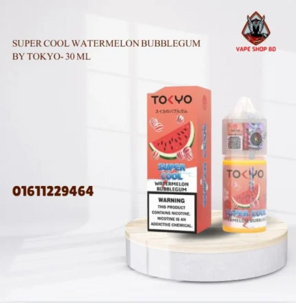 Super Cool Watermelon Bubblegum By Tokyo- 30 ML