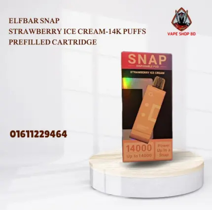 Elfbar Snap Strawberry Ice Cream-14K Puffs prefilled Cartridge