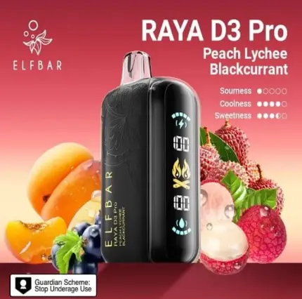 Elfbar D3 pro Peach Lychee blackcurrant