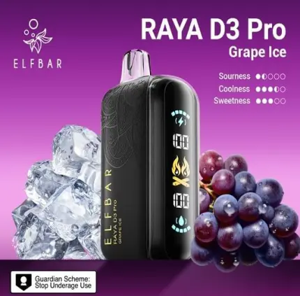 elfbar raya d3 pro grape ice