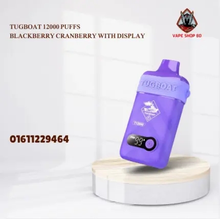 Tugboat 12000 Puffs Blackberry Cranberry with Display