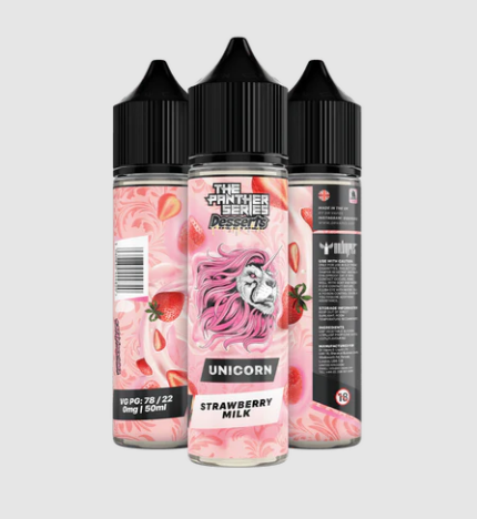 Dr. Vapes- Unicorn- Strawberry Milk- The Panther Series Desserts- Freebase-60 ML